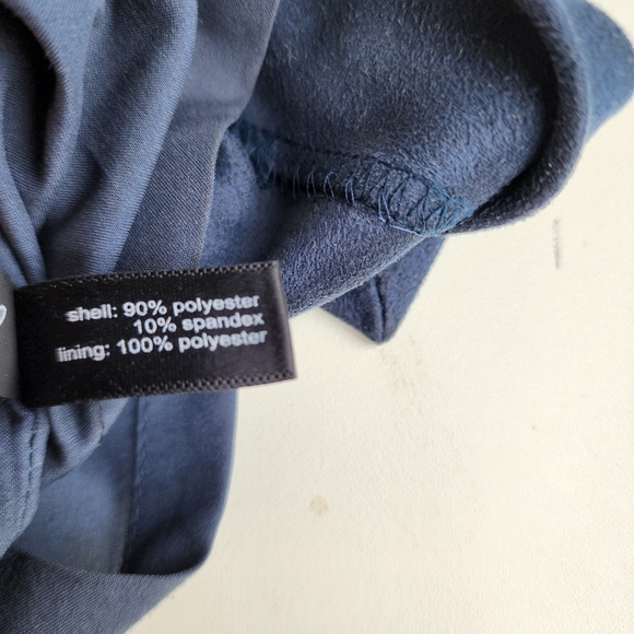 The Limited Womens Faux Suede Navy Blue Pencil Skirt Retro Chic Stretch Pencil 4 - Picture 8 of 10